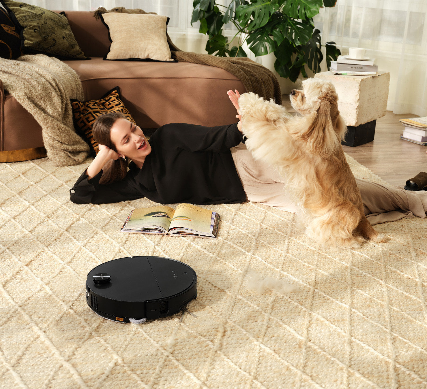 saros 10 vacuuming pet hair from floor roborock australia